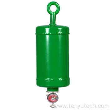 Hanging dry powder extinguisher ceiling mounted